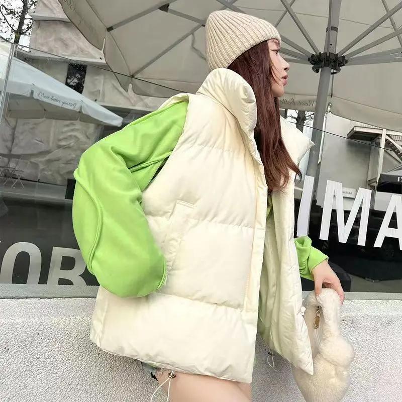 Autumn Winter Y2K Vest Women Thick Warm Down Vest Harajuku Loose Jacket Casual Outerwear Short Waistcoat Windproof V